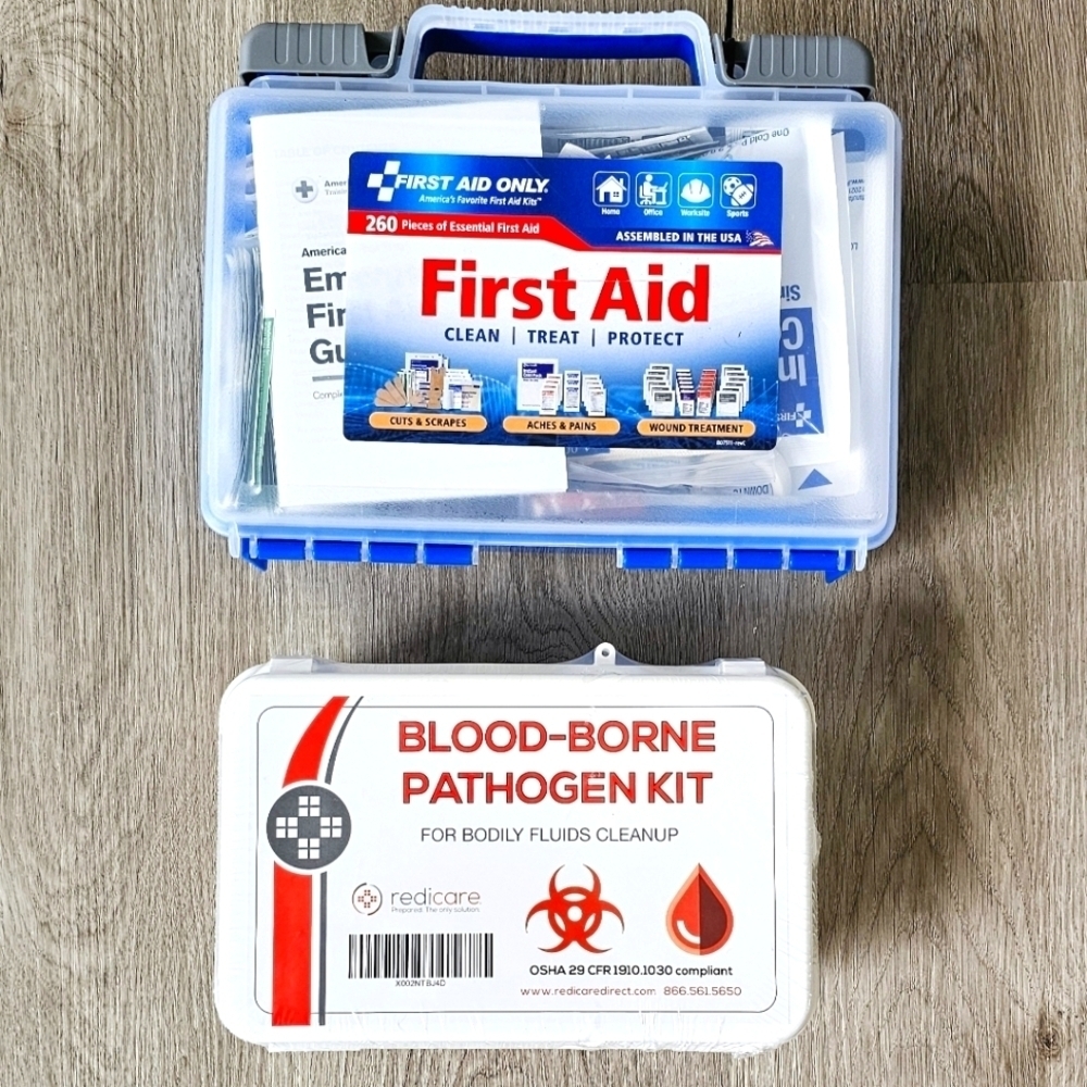 Emergency First Aid Kit & Blood-Borne Pathogen Kit